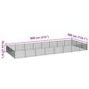 vidaXL Dog Kennel Silver 24 m&sup2; Steel