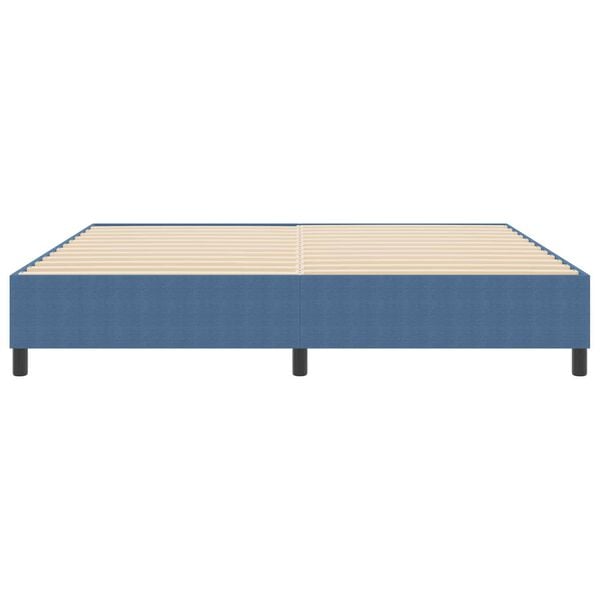 vidaXL Platform Bed Frame Blue 200 x 200 cm Fabric
