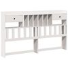 vidaXL Bookcase Bed without Mattress White 200x200cm Solid Wood Pine