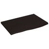 vidaXL Wall Shelf Dark Brown 60x40x2 cm Treated Solid Wood Oak