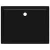 vidaXL Rectangular ABS Shower Base Tray Black 70x90 cm