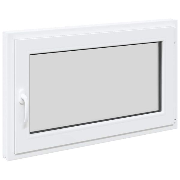 vidaXL Basement Window "RISOR" 100x60 cm Tilt&Turn DIN Right White