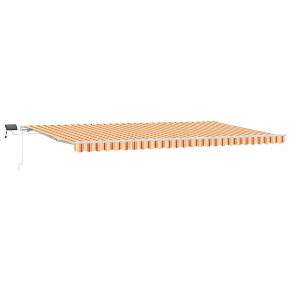vidaXL Retractable Awning Manual Yellow and Orange 600 x 350 cm