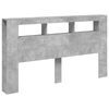 vidaXL LED Headboard Concrete Grey 180x18.5x103.5 cm Engineered Wood