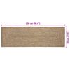 vidaXL Area Rugs Rectangular Natural and Black 80 x 250 cm Jute