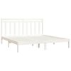 vidaXL Bed Frame without Mattress White 180x200 cm Super King Solid Wood