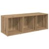 vidaXL TV Cabinet Set Wall-mounted 3 pcs Artisan Oak 37 x 35 x 107 cm