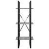 vidaXL 3-Tier Book Cabinet Concrete Grey 40x30x105 cm Engineered Wood