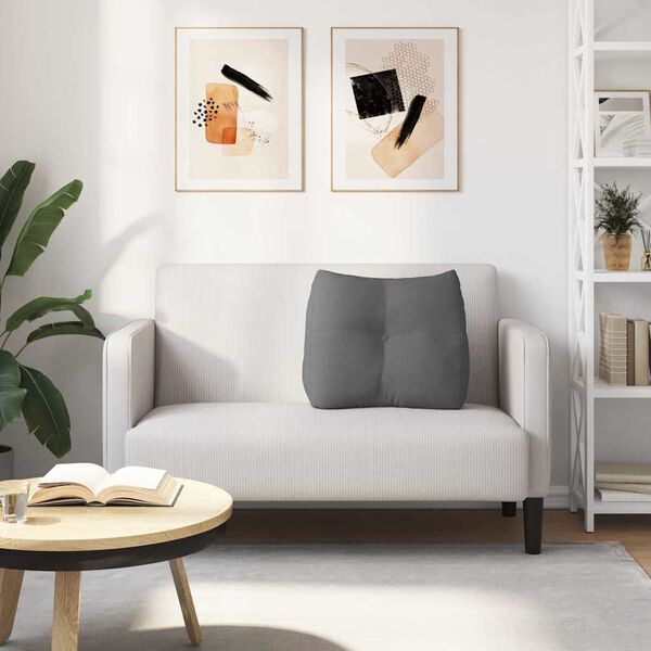 vidaXL Back Pillow Dark Grey 60 x 24 x 50 cm Fabric