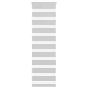 vidaXL Zebra Blind Light Grey 40x100 cm Fabric Width 35.9 cm Polyester