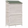 vidaXL Garden Shed with Roof White 106 x 56 x 176.5 cm Solid Fir Wood