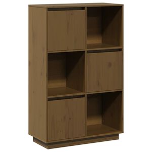 vidaXL Highboard Honey Brown 74x35x117 cm Solid Wood Pine