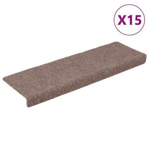 vidaXL Carpet Stair Tread | Set of 15 | Cream