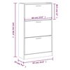 vidaXL Shoe Cabinet Black 63x24x103 cm Engineered Wood