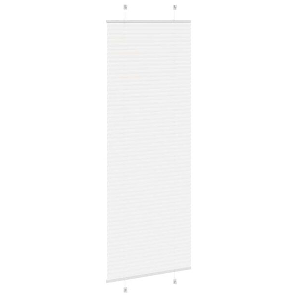 vidaXL Pleated Blind White 70x200 cm Fabric Width 69.4 cm Polyester