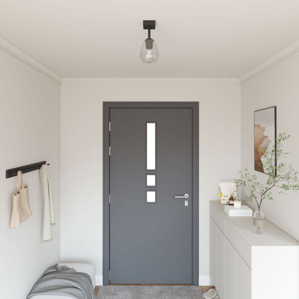 vidaXL Ceiling Spotlight Black 13 x 13 x 26 cm Glass and metal