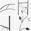 vidaXL Garden Arch Floral Black 115 x 37 x 231 cm