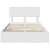 vidaXL Storage Bed with Headboard White 120 x 190 cm Engineered Wood