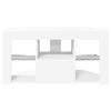 vidaXL Corner LED TV Cabinet White 100 x 40 x 50 cm Engineered Wood