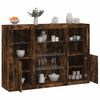 vidaXL Sideboards with LED Lights 3 pcs Smoked Oak Engineered Wood