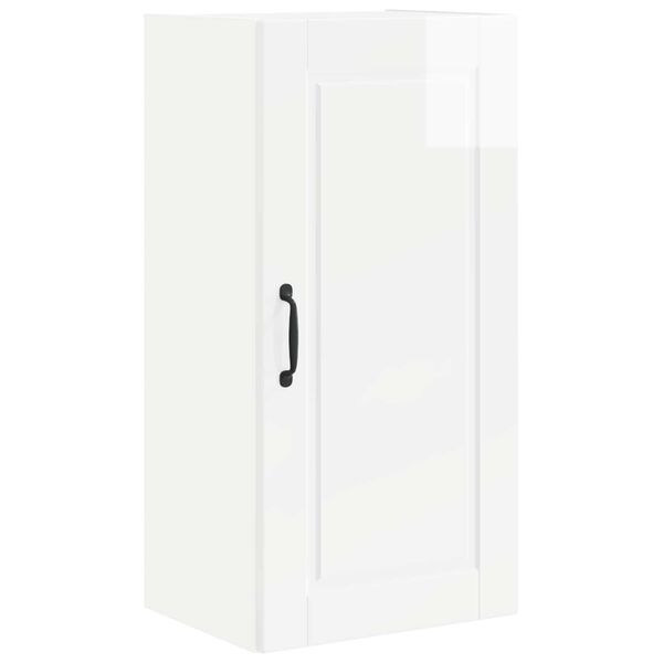 vidaXL Kitchen Cabinet with Shelf High Gloss White 40 x 31 x 80 cm