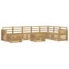 vidaXL Outdoor Sofa Set 9 pcs White Solid Acacia Wood