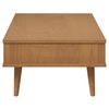 vidaXL Coffee Table MOLDE Brown 100x55x31 cm Solid Wood Pine