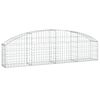 vidaXL Arched Gabion Basket 200x30x40/60 cm Galvanised Iron