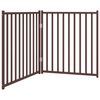 vidaXL Dog Gate Foldable 2 Panels Brown Oak 160 cm Solid Wood Fir
