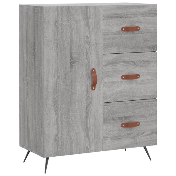 vidaXL Sideboard Grey Sonoma 69.5x34x90 cm Engineered Wood