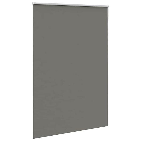 vidaXL Roller Blind Blackout Grey 145x210 cm Fabric Width 141.6 cm Polyester