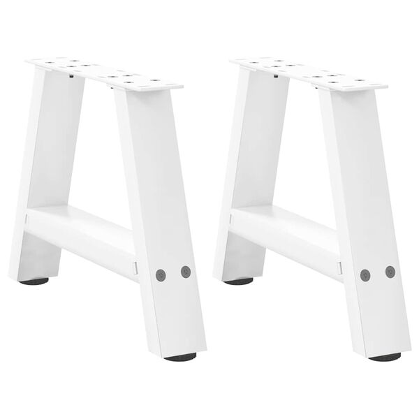 vidaXL Coffee Table Legs A-Shaped 2 pcs White&nbsp;40x(30-31) cm Steel