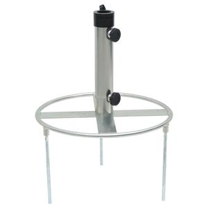 vidaXL Parasol Base with Ground Spikes for &Oslash;38/48 mm Silver Steel