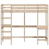 vidaXL Loft Bed without Mattress 75x190 cm Small Single Solid Wood Pine