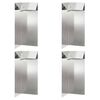 vidaXL Snail Fence 4 pcs 10 x 10 x 25 cm Stainless Steel Silver