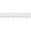 vidaXL Garden Fence with Spear Top Steel 1248x200 cm Black