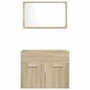 vidaXL 2 Piece Bathroom Furniture Set Sonoma Oak Engineered Wood