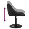 vidaXL Swivel Dining Chairs 2 pcs Black Velvet