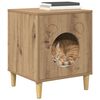 vidaXL Cat House Artisian Oak 42.5 x 40 x 53 cm Engineered Wood