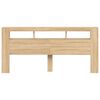 vidaXL LED Headboard Sonoma Oak 220x18.5x103.5 cm Engineered Wood