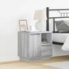 vidaXL Bedside Cabinet Grey 50 x 34.5 x 50 cm Engineered wood