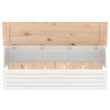 vidaXL Storage Box White 109x36.5x33 cm Solid Wood Pine