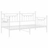 vidaXL Daybed Frame with Headboard White 100 x 190 cm Steel