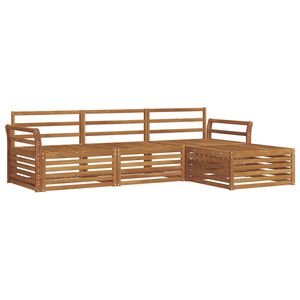 vidaXL Outdoor Sofa Set Natural 254 x 162.5 x 73 cm Solid Acacia Wood