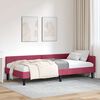 vidaXL Corner Bed Frame with Headboard Wine Red 80 cm x 200 cm Velvet