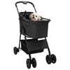 vidaXL Folding Pet Stroller Black 81 x 47 x 99 cm 600D Oxford fabric