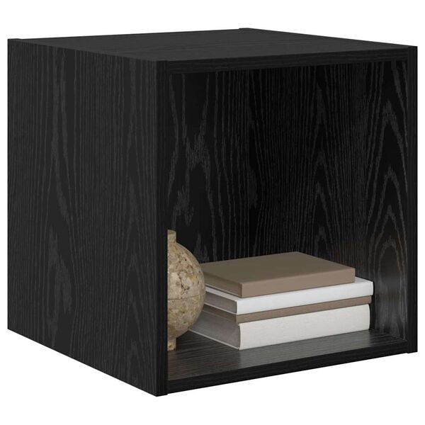 vidaXL Wall Cabinet Black Oak 37 x 37 x 37 cm Engineered Wood