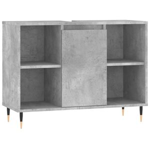 vidaXL Bathroom Cabinet Concrete Grey 80x33x60 cm Engineered Wood