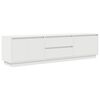 vidaXL TV Cabinet with LED Lights White 193.5x41x50 cm