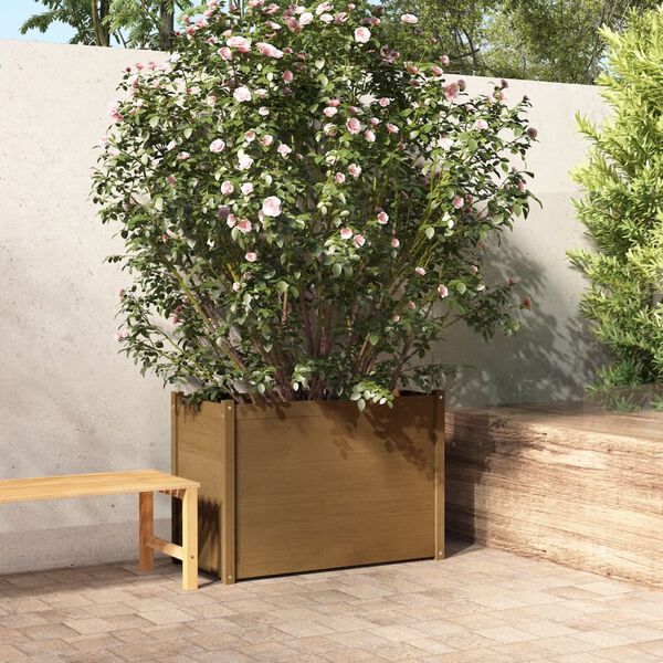 vidaXL Garden Planter Honey Brown 100x50x70 cm Solid Pinewood